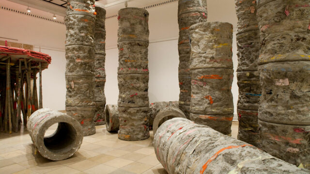 Sculptural installation by British artist Phyllida Barlow