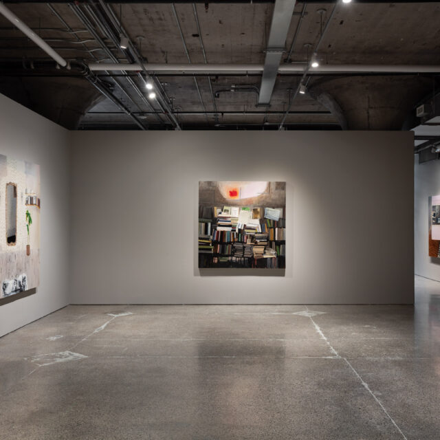 Margaux Williamson, "Shoes, books, hands, buildings, and cars," installation view, MOCA Toronto, 2025. Photo: LF Documentation.