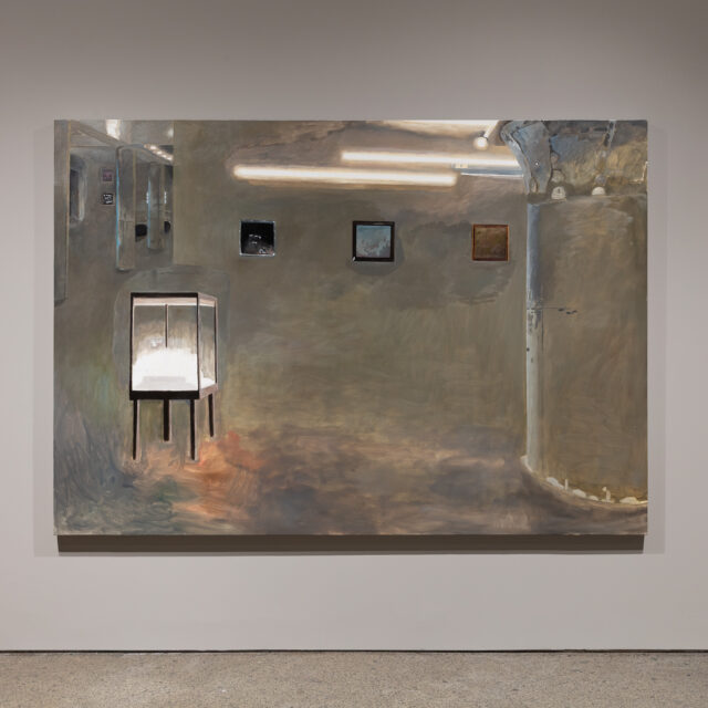 Margaux Williamson, "Museum," 2025, "Shoes, books, hands, buildings, and cars," installation view, MOCA Toronto, 2025. Photo: LF Documentation.