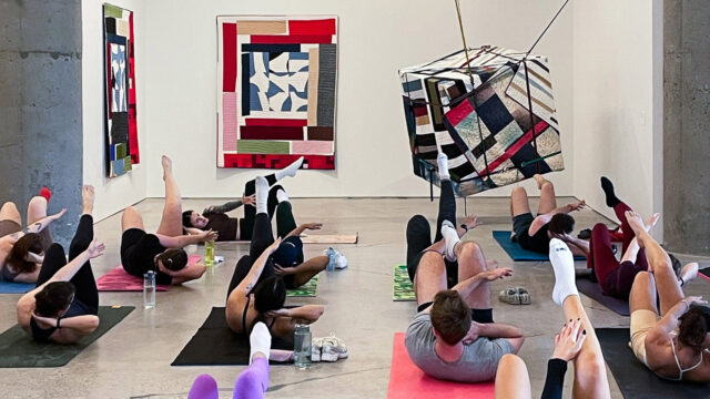 yoga in the museum